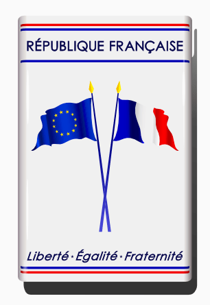 Drapeau france et europe pour pavoisement economique