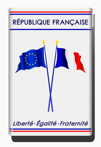 Modele plaque pavoisement drapeau france europe unniversel